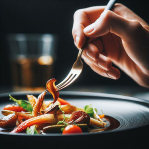 anticipation of enjoying the meal