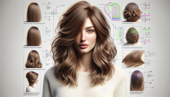 Woman showcasing a stylish medium layered haircut, designed for enhancing volume and movement, tailored to her unique face shape and hair texture.