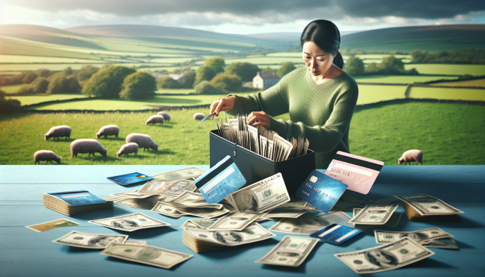 Debt Consolidation Basics Everyone Should Know: A Guide | DCL A person in the UK consolidating bills and credit cards into a single folder, symbolizing debt consolidation and financial relief.