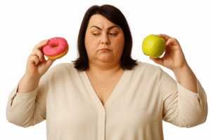 Healthy vs unhealthy (doughnut)