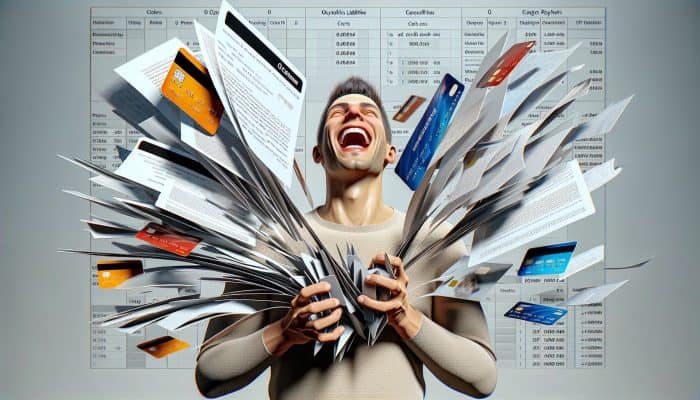 Debt Consolidation Loan Prepayment Techniques: A Comprehensive Guide | DCL Debt Consolidation Loan Prepayment Techniques: Person shredding loan documents and credit cards, symbolizing debt consolidation and prepayment, with early payoff dates on a calendar.