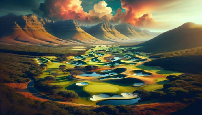Pearl Valley Jack Nicklaus Signature Golf Course: A magnificent South African landscape featuring the renowned Pearl Valley Jack Nicklaus Signature Golf Course, celebrated for its challenging and aesthetically pleasing design.